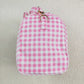 5.1  BA0302 Pink and white plaid lace gym bag