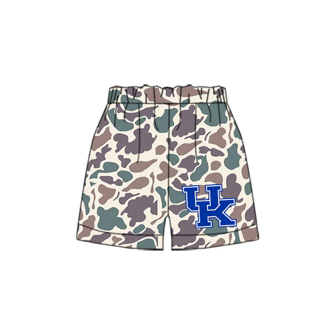 7.3Preorder(moq 5) Baby Boys Grey Camouflage UK Team Sports Shorts
