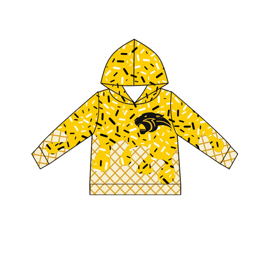 7.1Preorder (moq 5)Baby Boys Long Sleeves Golden Team Hoodies Top