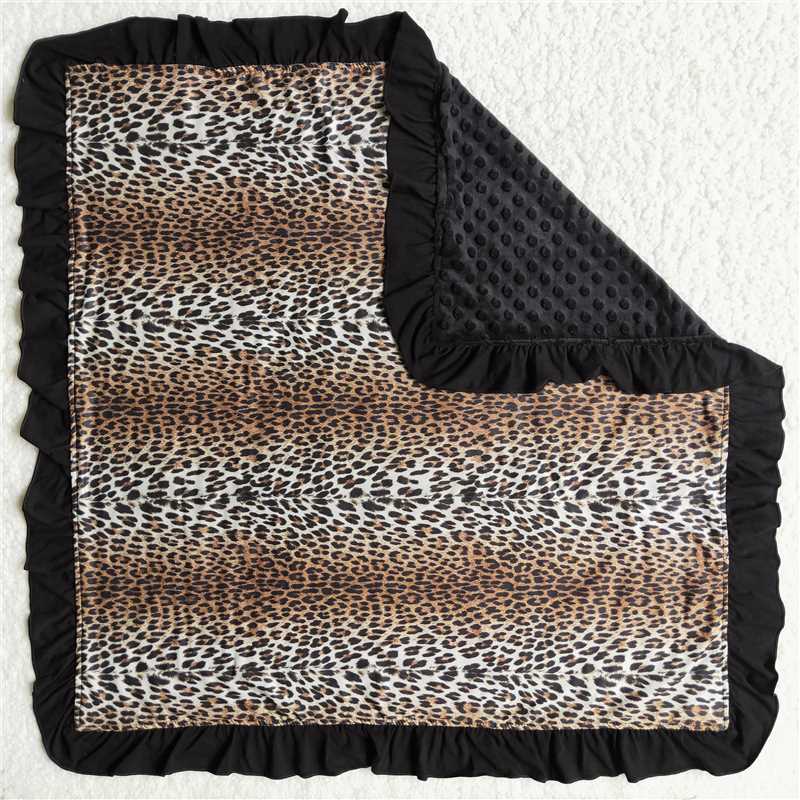 Leopard Kids blankets size 29X32.68 inches milk silk and cotton