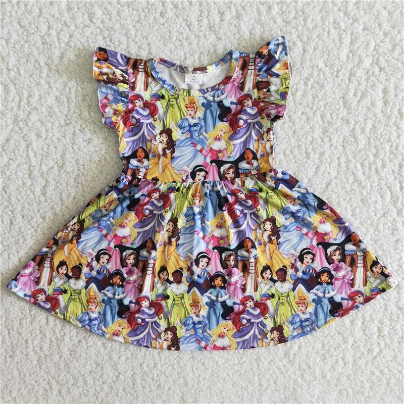 cartoon Princess girls dress kids skirt