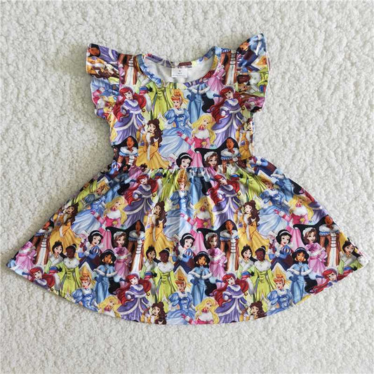 cartoon Princess girls dress kids skirt