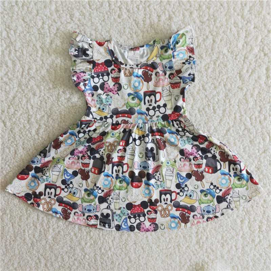 BABY cartoon mouse girls dress kids skirt