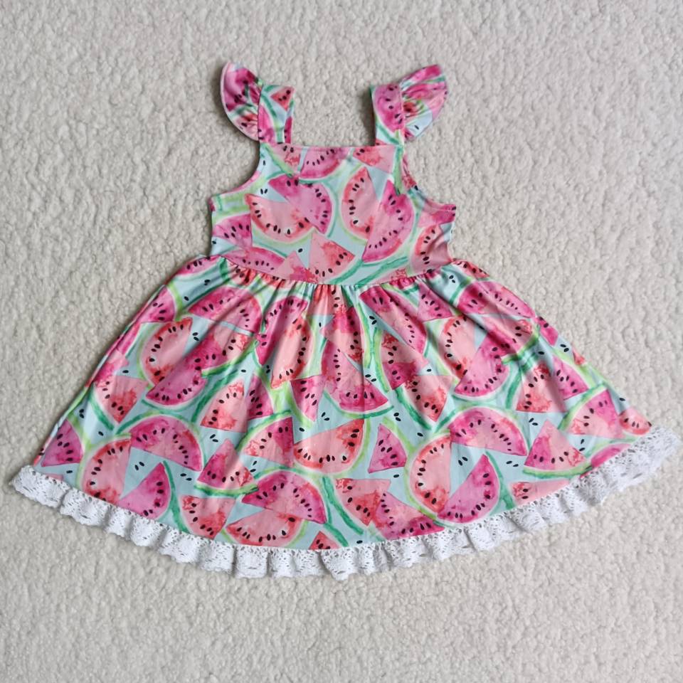 watermelon BABY KID carton girls dress summer skirt