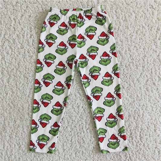 kids trousers Christmas grinch long pants