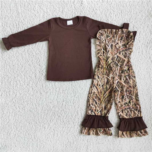 camo overall set girls outfits kids clothes