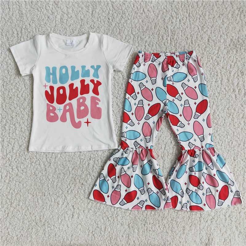 holly holly babe shirt bell pants girls sets kids clothes