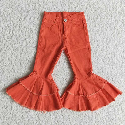 orange Jeans girls bells kids denim pants