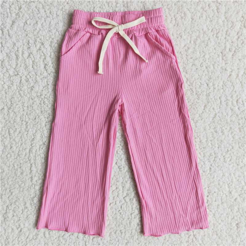 colored cotton pants girls trousers