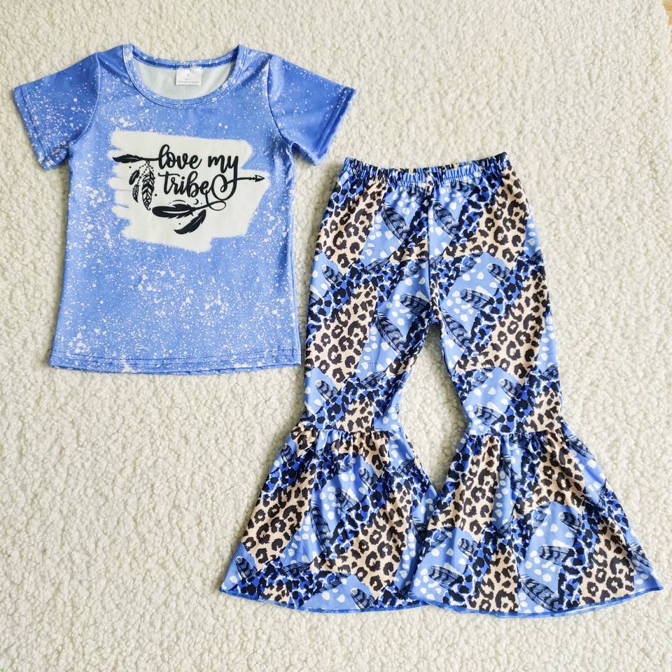 love my tribes shirt bell pants girls sets kids clothes