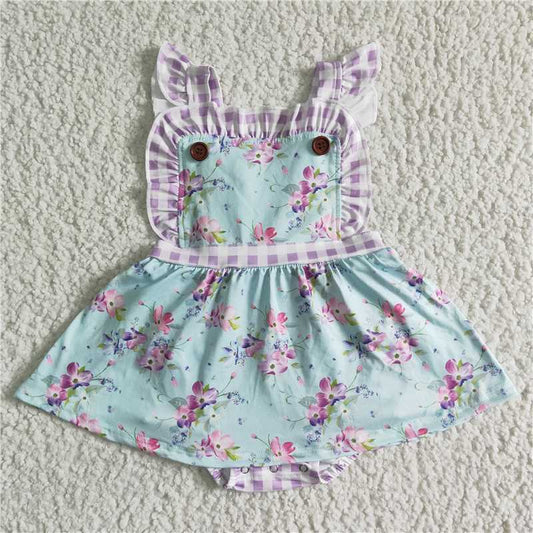 flower girls bubbles baby rompers