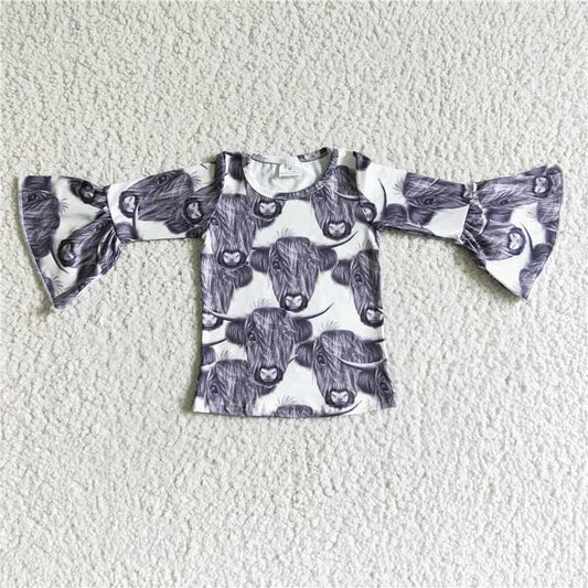 cow girls long sleeve shirt fall top