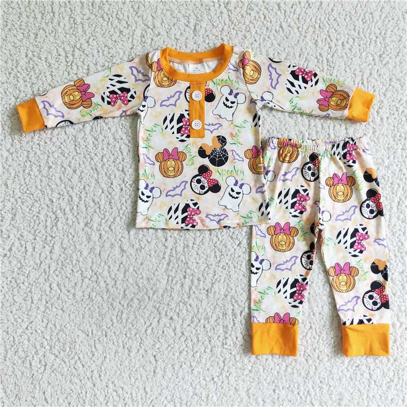 Pumpkin Halloween pajamas boy fall winter sets long sleeve pants outfits