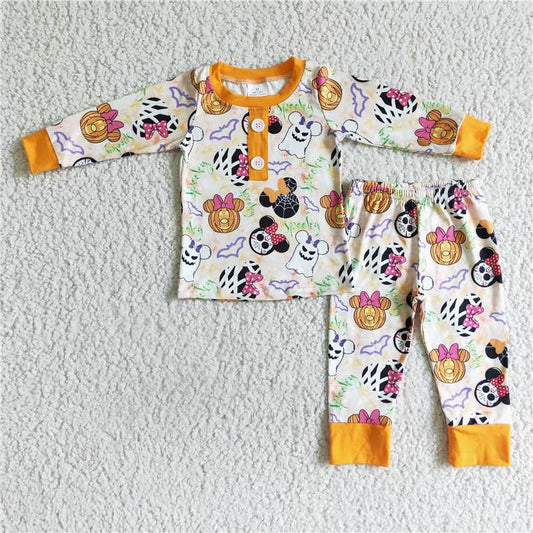 Pumpkin Halloween pajamas boy fall winter sets long sleeve pants outfits