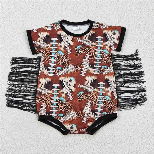 western tassel girls bubbles baby rompers