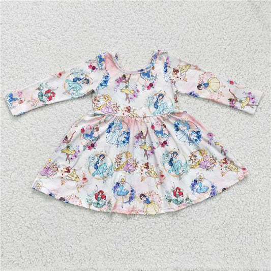 long sleeve princess dress girls skirt kids clothes