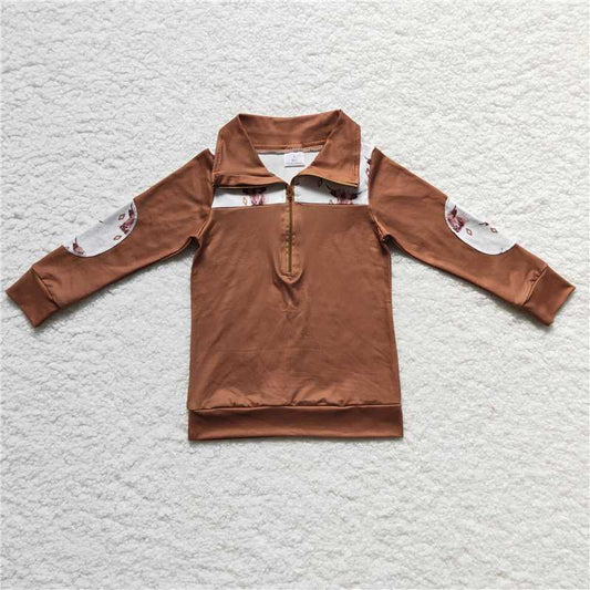 zip pullover boys long sleeve shirt kids tops