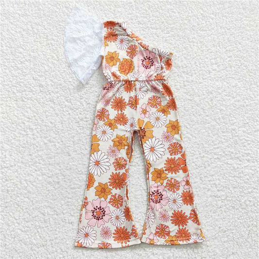 floral girls jumpsuits kids romper