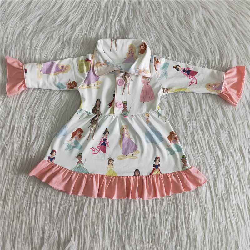 Princess 2 pieces girls pajamas sets kids clothes