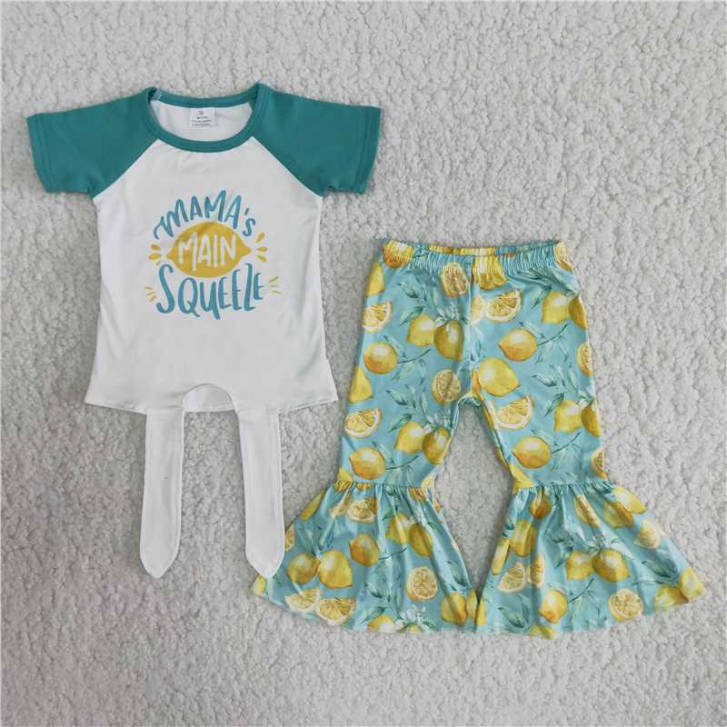 mama's main squeeze shirt lemon bell pants sale girls sets kids clothes