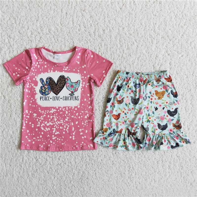 girls summer sets 2 pieces Chick clothes