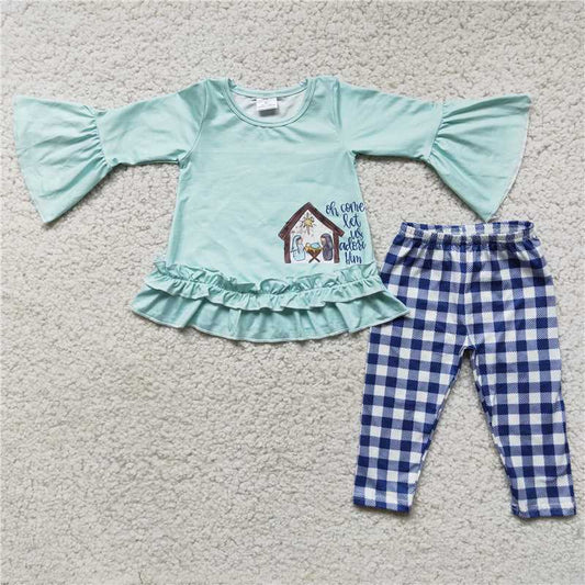 jesus shirt and pants 2 pieces girls outfits kids clothes