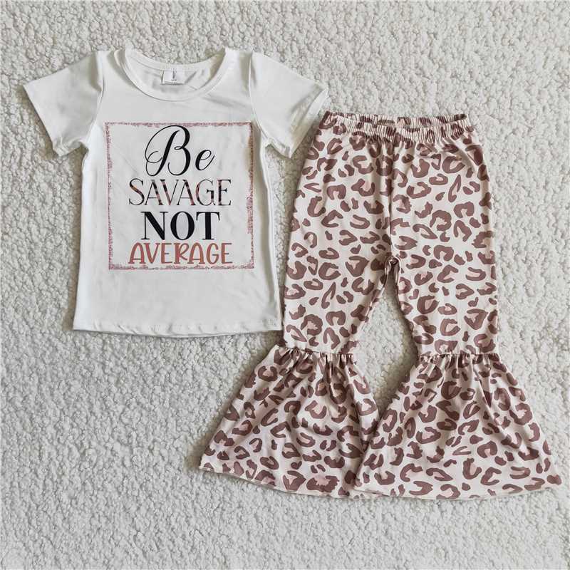 be savage not average shirt bell girls sets kids clothes