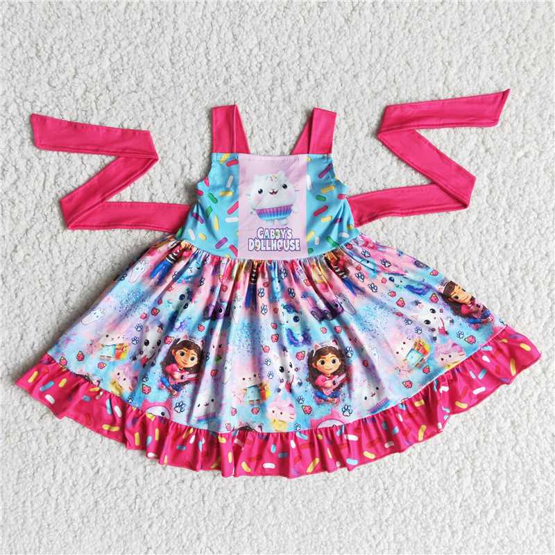 gabby dress girl skirt with ties