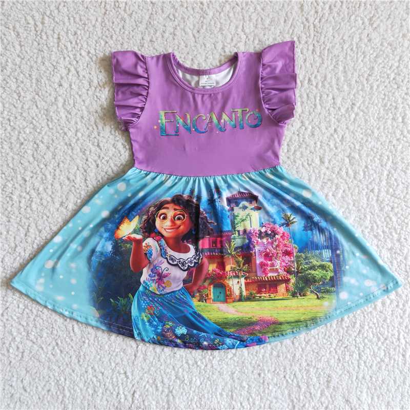 carton encanto girls dress kids skirt