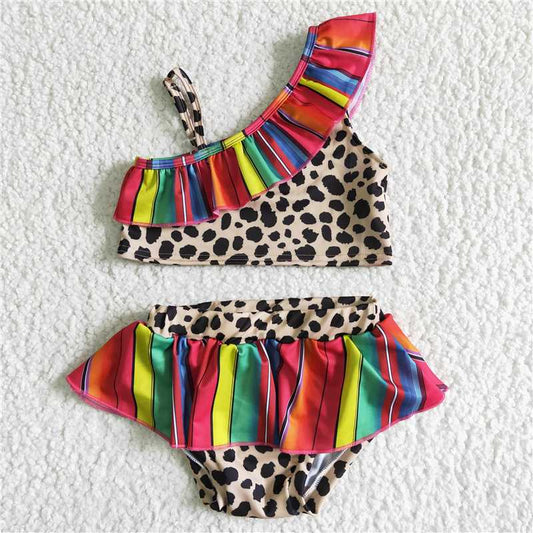 leopard print girls swimsuit bathing suit