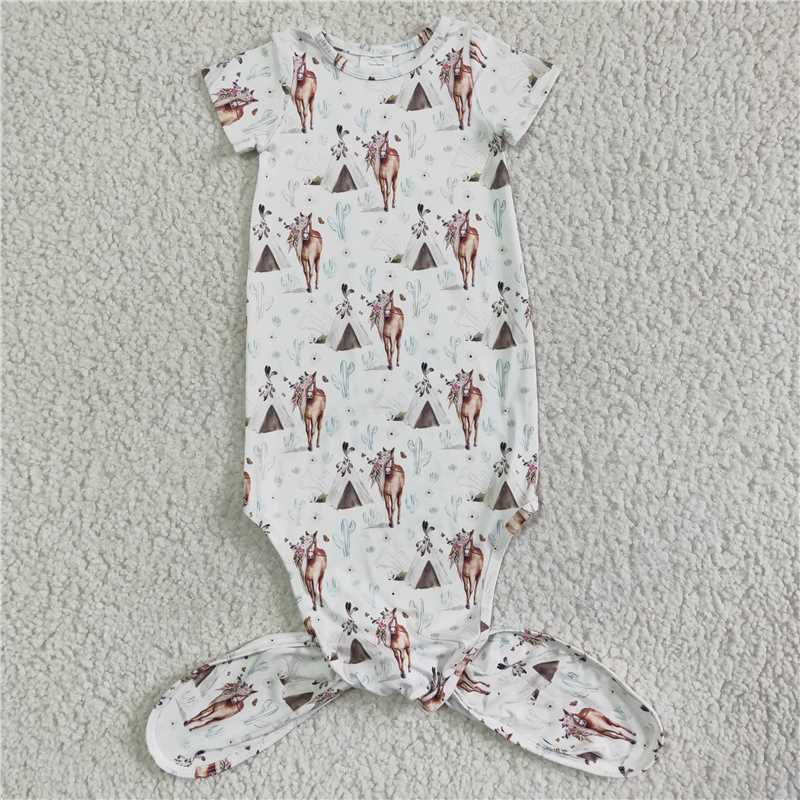 horse tent newborn baby gown