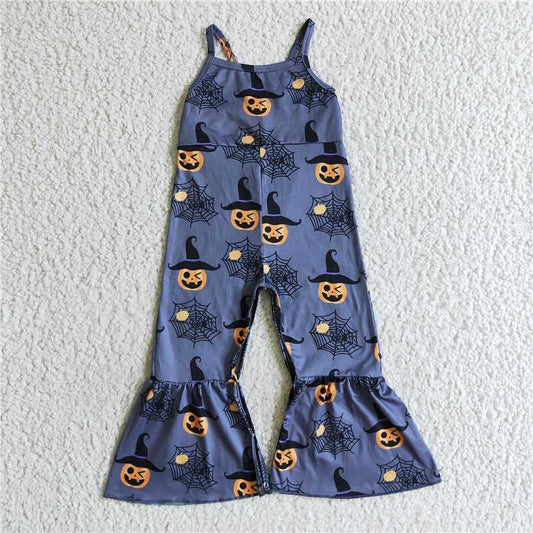 halloween pumpkin girls jumpsuits fashion bell