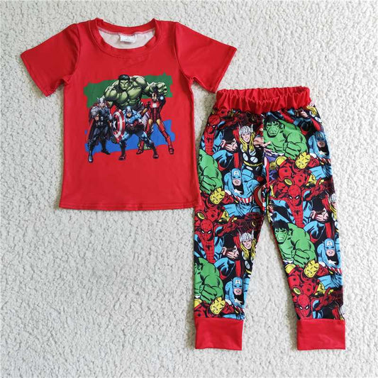 Movie fall boys outfits shorts sleeve shirt and pants sets