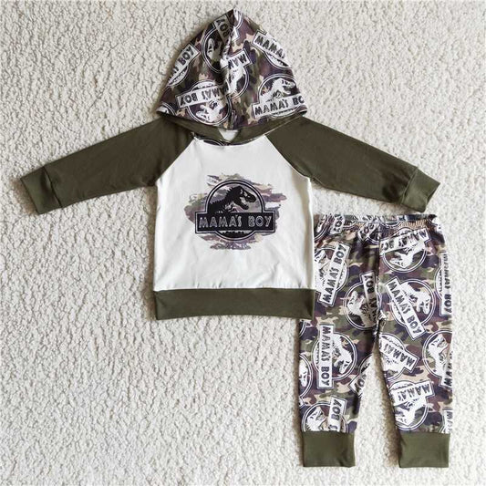 Dinosaur boys hooded suit hoodie outfits kids clothes