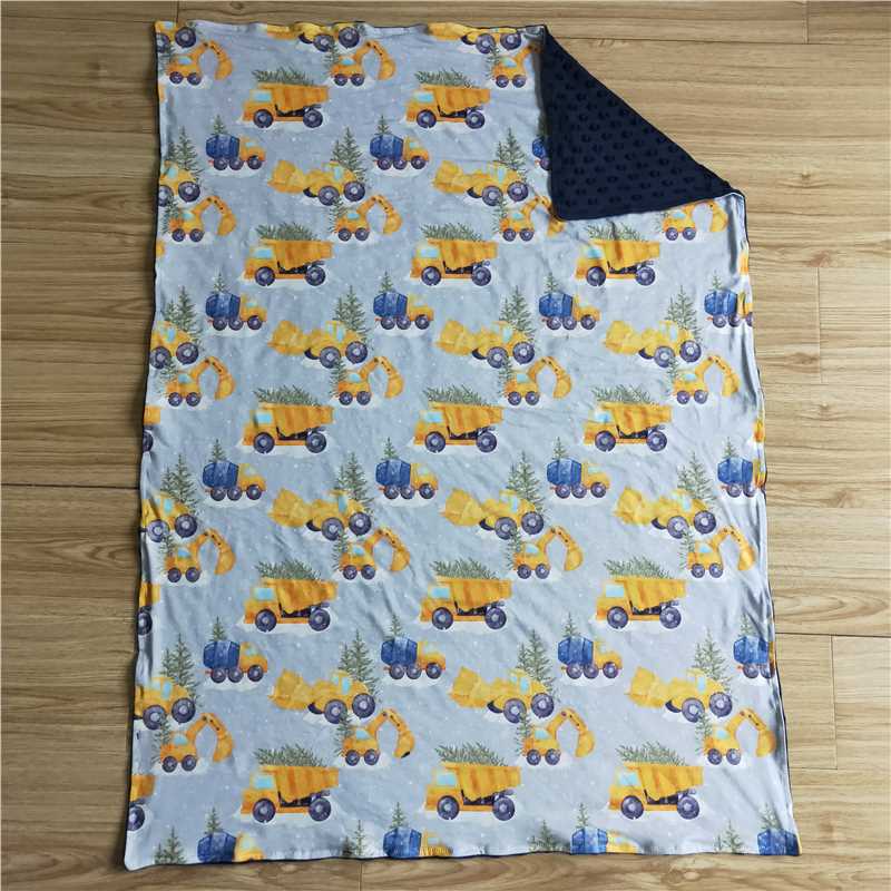 truck tractor kids blankets size 29X43 inches