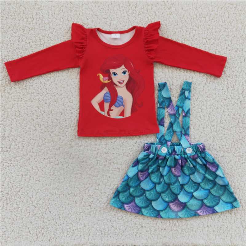 Mermaid girl sets dress suits