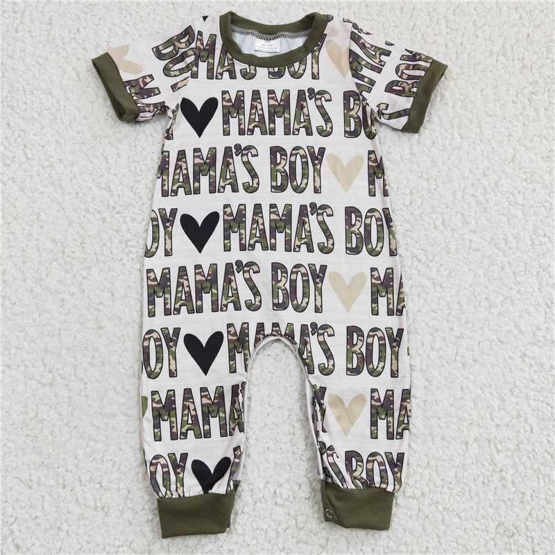 mama's boy jumpsuit kids rompers with hidden buckle