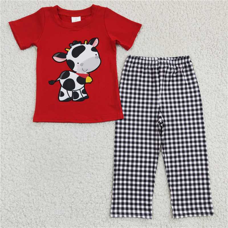 embroidered cow boys match girl outfits