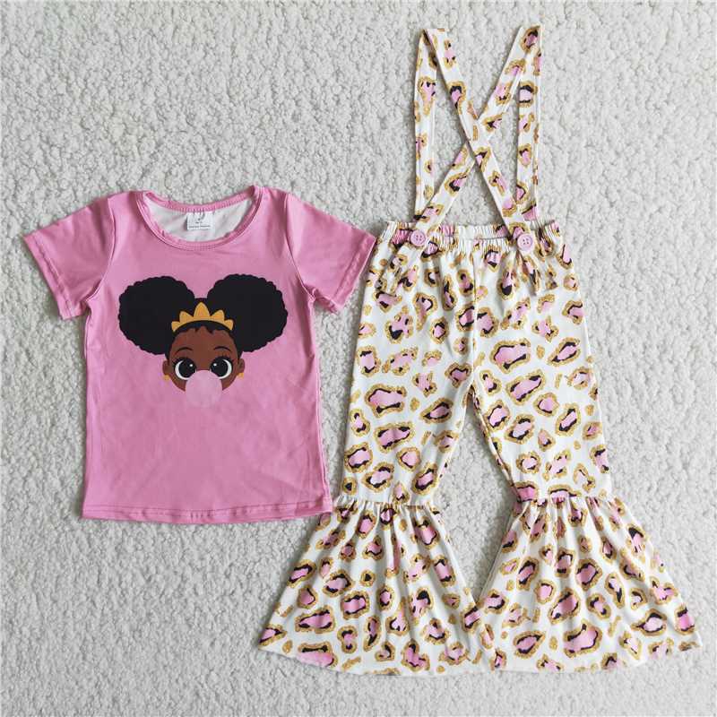 blowing bubbles overall set girls outfits kids clothes