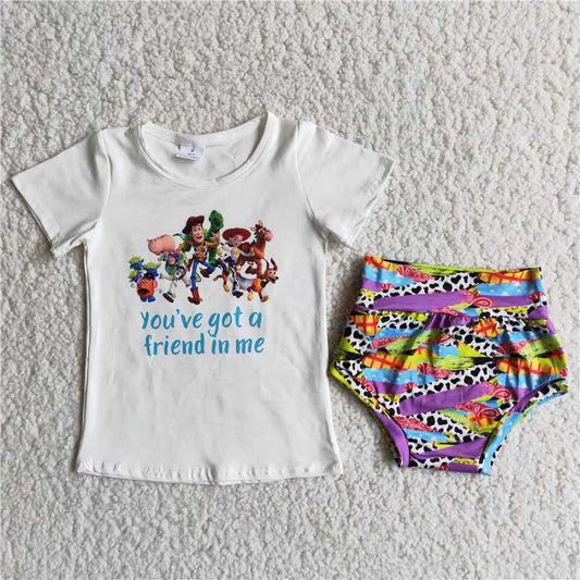 carton Girls baby bummies sets summer shirt