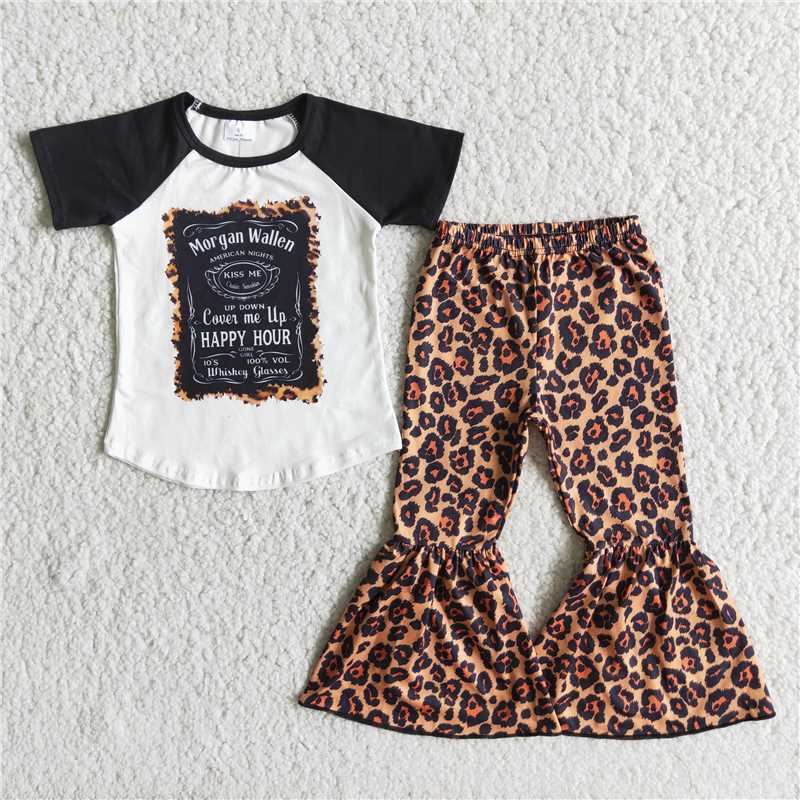 morgan wallen shirt bell pants girls sets team kids clothes