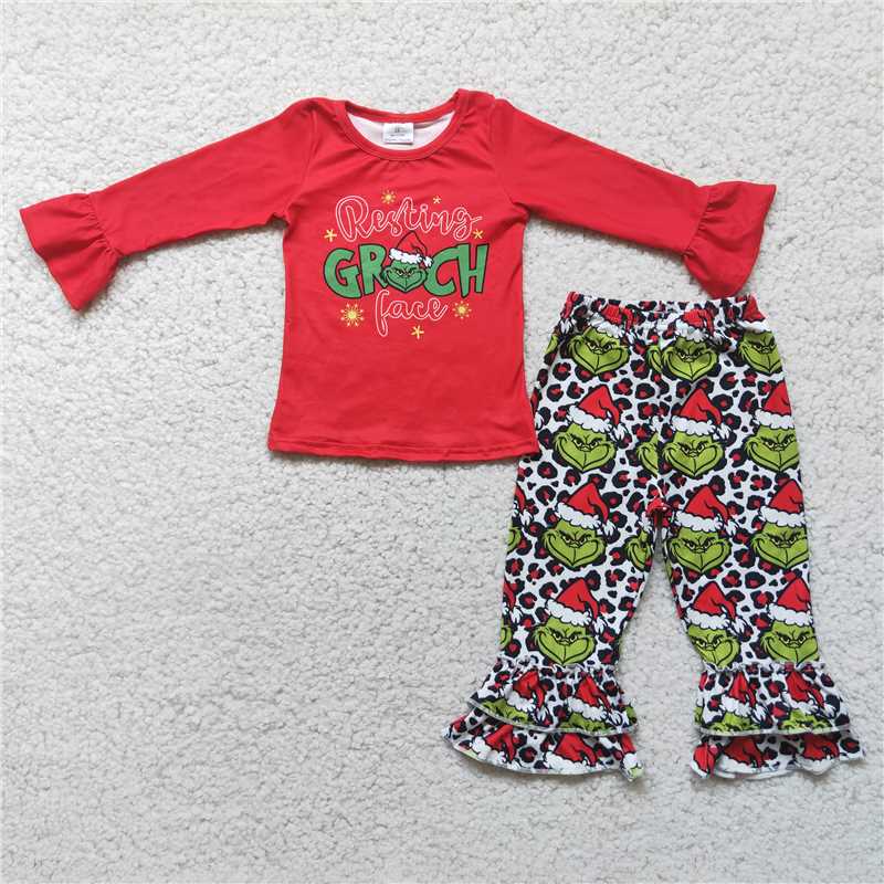 christmas boys outfits girls match boy silbing fall winter sets grinch kids clothes