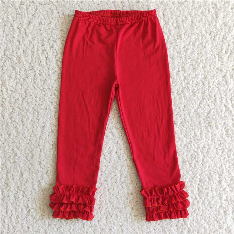 folds ruffles pants girls trousers cotton