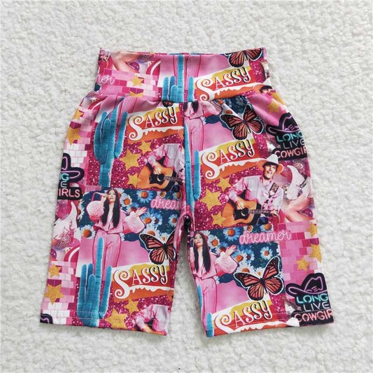 SS0034 cowgirl summer kids girls Shorts