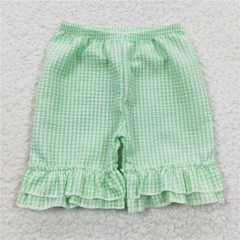 seersucker girls shorts summer kids clothes