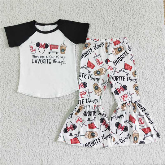 these are a few of my favorite things shirt bell pants girls sets carton kids clothes