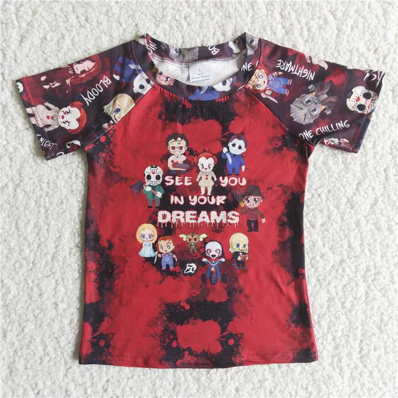 halloween boy short sleeve shirt