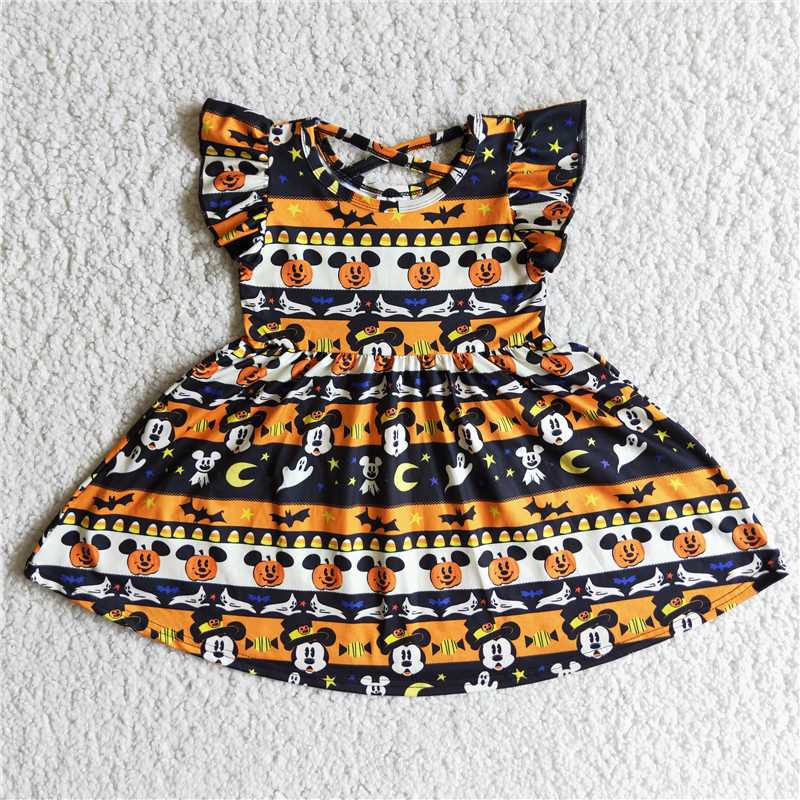 halloween green BABY KID carton girls dress summer skirt