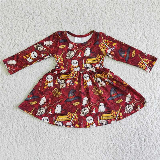 harrypotter dress long sleeve girls skirt kids clothes