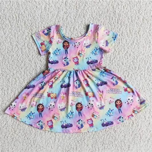 cartoon gabby girls dress kids skirt